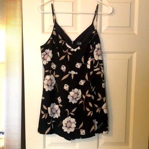 Black floral romper